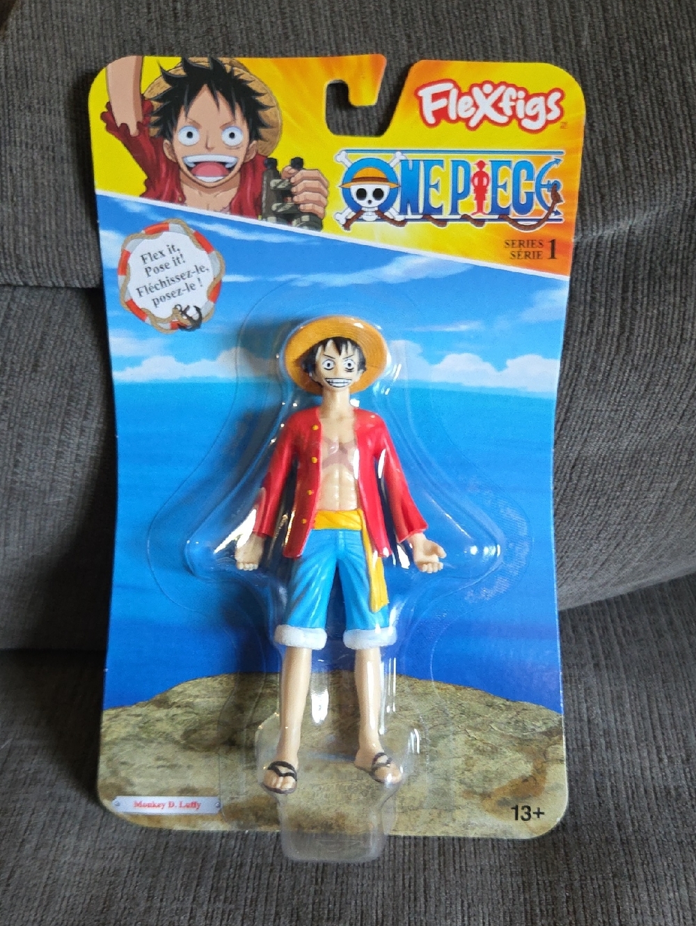 Flexfigs Monkey D. Luffy Figure - Red, Blue, Yellow, Tan